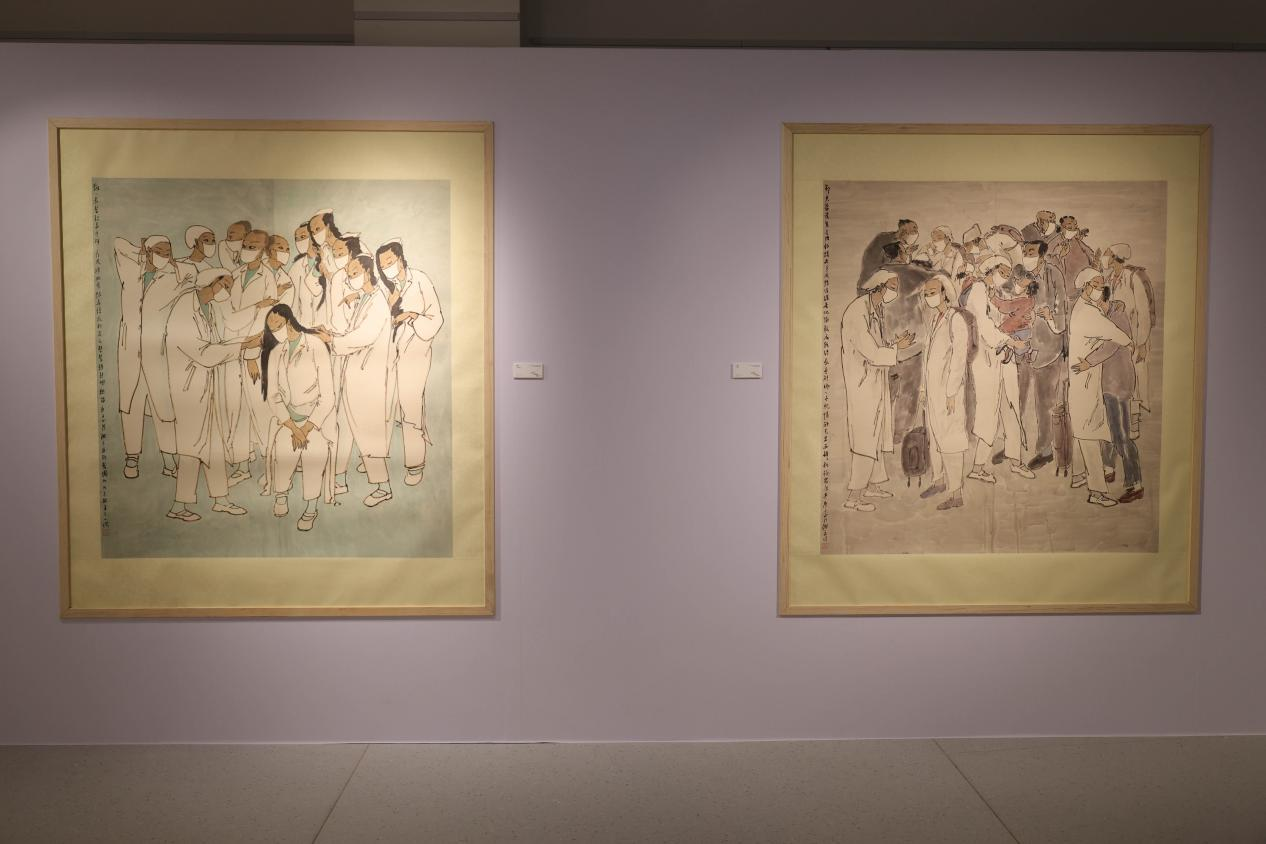 “旦复旦兮・正谊明道・逍遥山水”顾平中国画作品展复旦上医站开幕